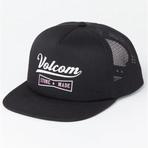 VOLCOM MEN’S RAZEY DAZEY TRUCKER HAT IN BLACK AND ONE SIZE NWT